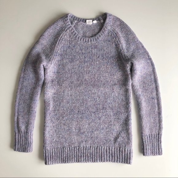 Gap Womens Lilac Crew Neck Wool Sweater XS Petite - Picture 1 of 10